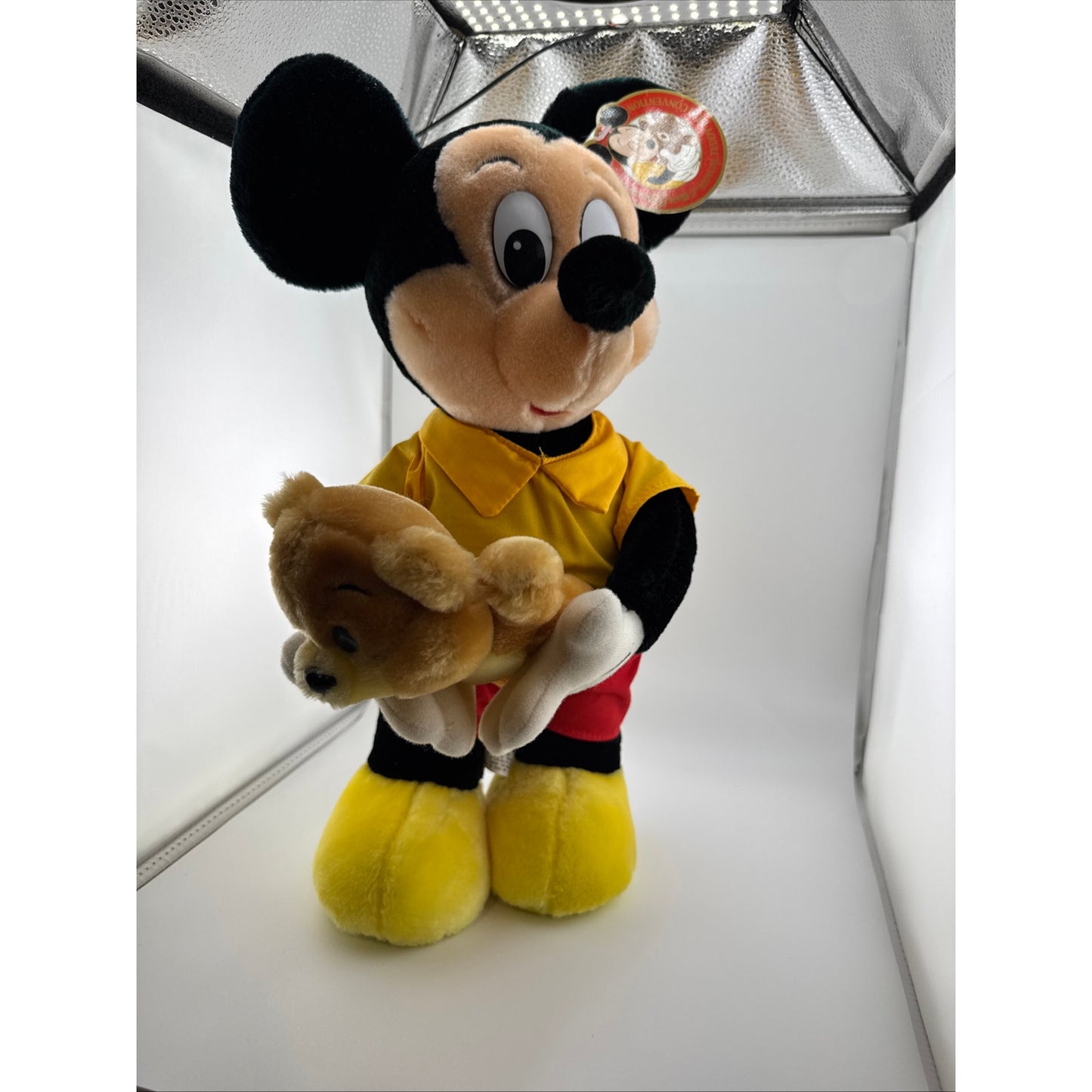 1989 WDW 20" Mickey & Teddy - 2nd Annual Teddy Bear Convention with Tag