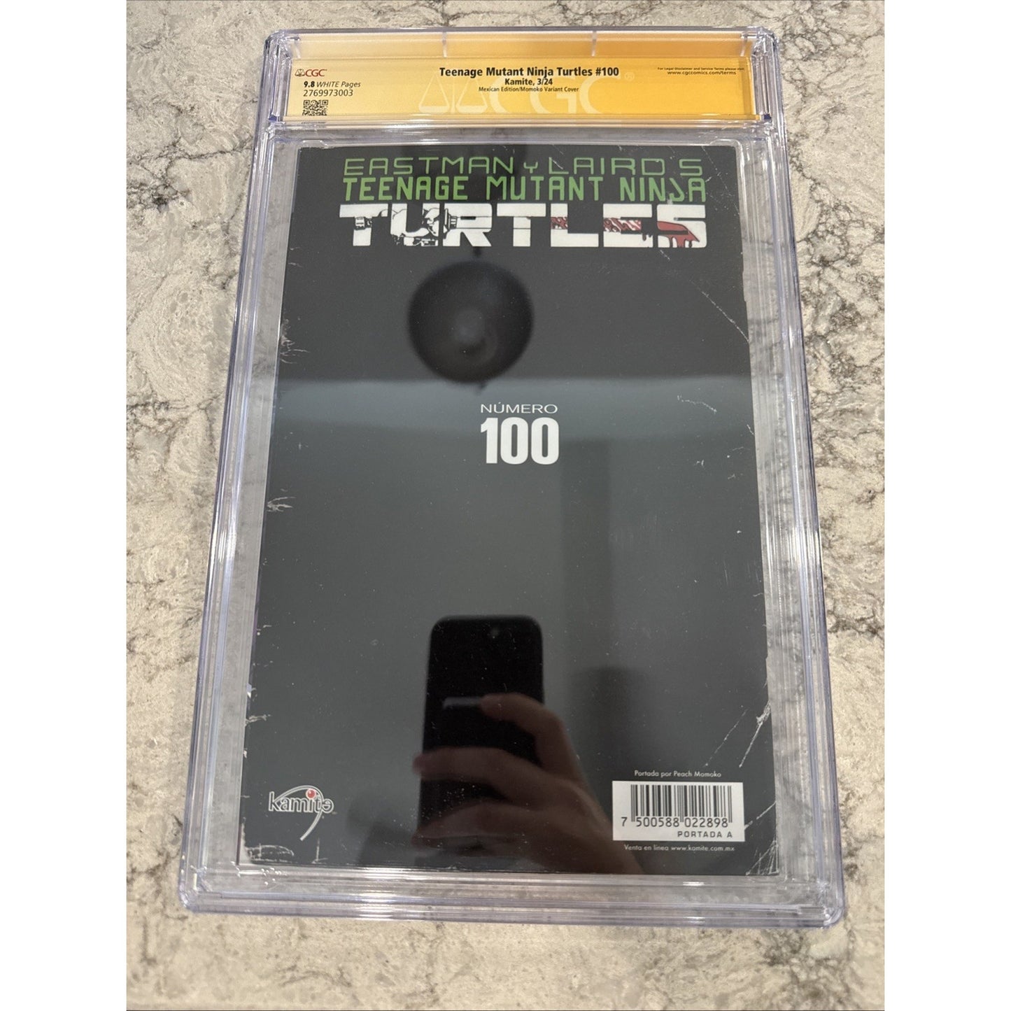 Teenage Mutant Ninja Turtles #100 CGC 9.8 Mexican Foil SIGNED PEACH MOMOKO