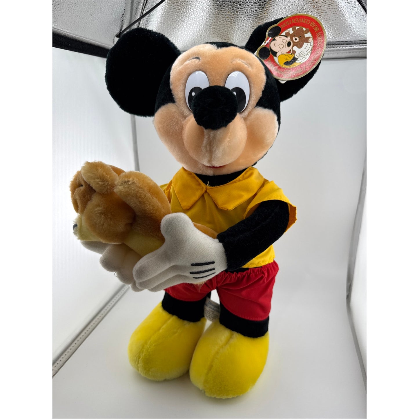 1989 WDW 20" Mickey & Teddy - 2nd Annual Teddy Bear Convention with Tag