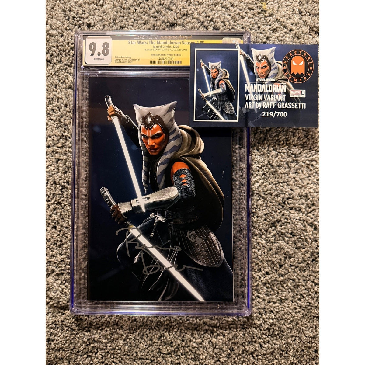 CGC 9.8 Signed Rosario Dawson Star Wars The Mandalorian Season 2 #5 limited 700
