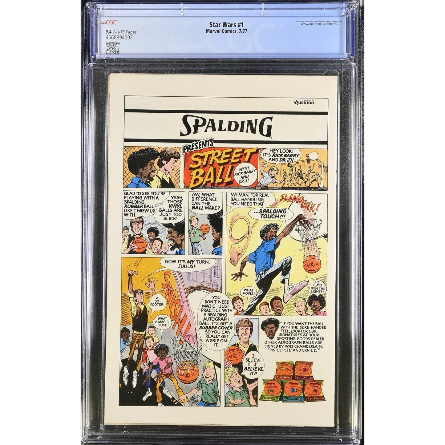 STAR WARS #1 CGC 9.4 NM 1977 1ST PRINT LUKE SKYWALKER DARTH VADER HAN SOLO R2-D2