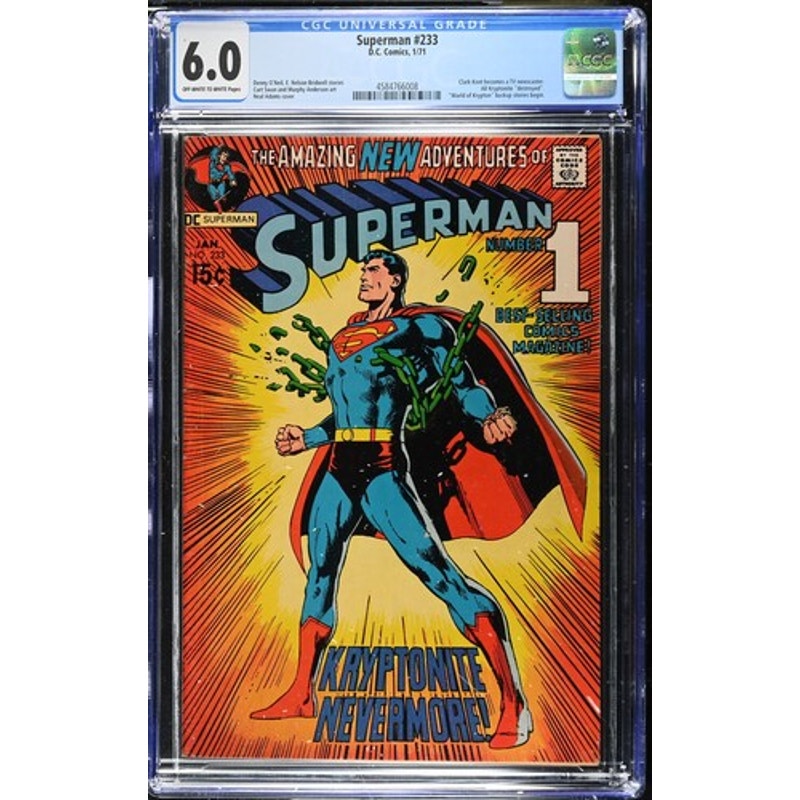 Superman #233 CGC 6.0 Iconic Neal Adams Cover
