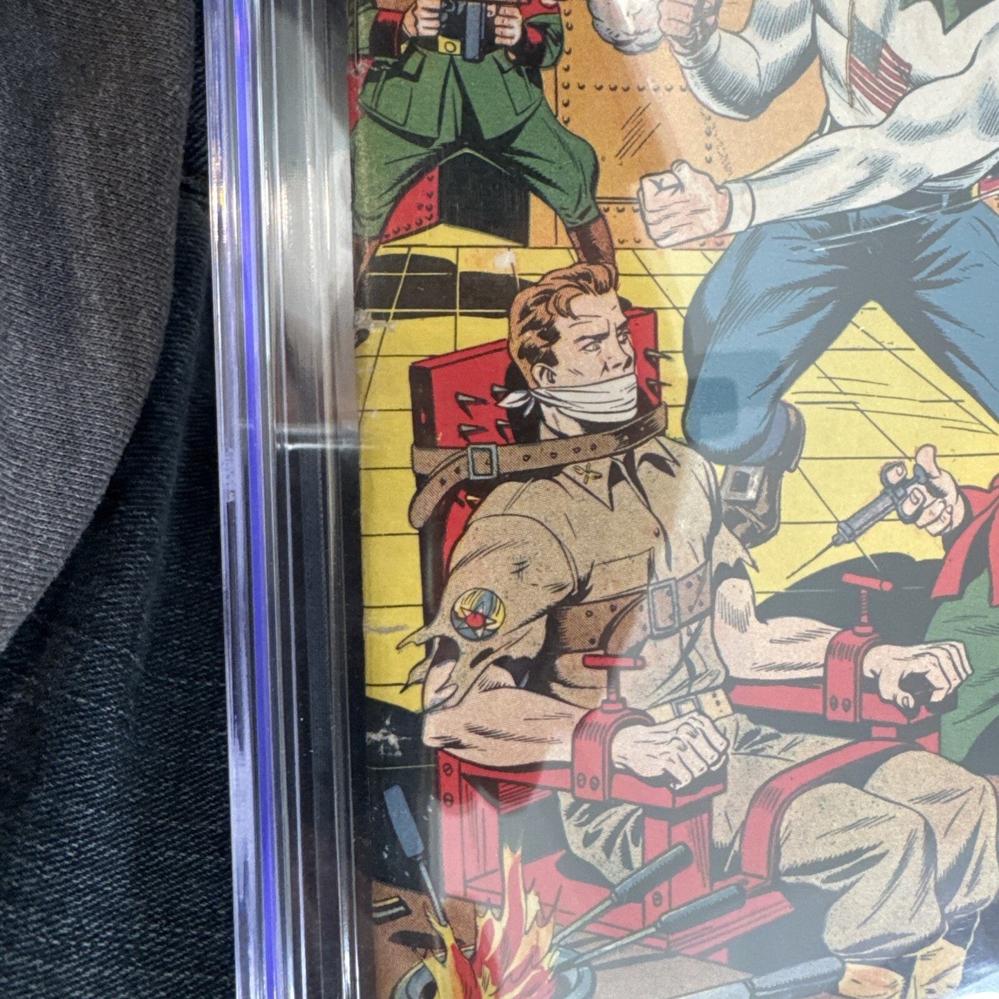 FIGHTING YANK #10 CGC 5.0 Bondage Torture COVER GOLDEN AGE 1944
