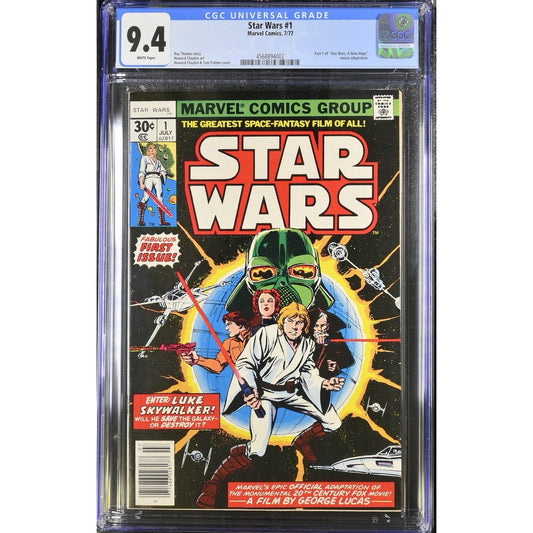 STAR WARS #1 CGC 9.4 NM 1977 1ST PRINT LUKE SKYWALKER DARTH VADER HAN SOLO R2-D2