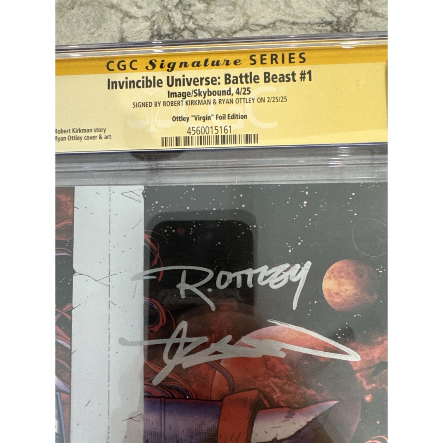 Invincible Universe: Battle Beast #1 1:1000 CGC 9.8 Signed Kirkman & Ottley