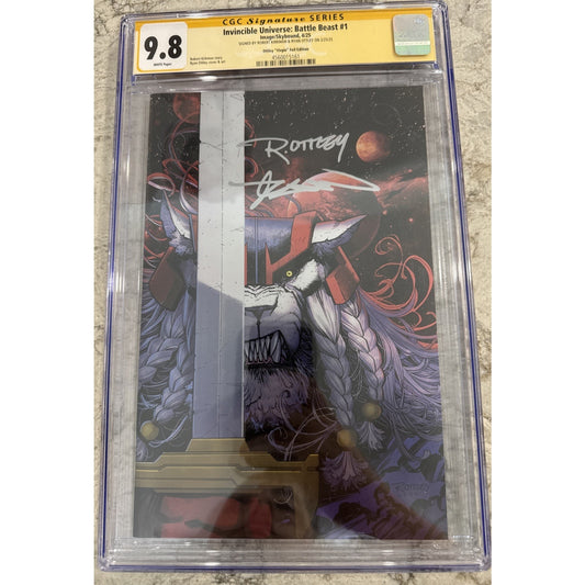 Invincible Universe: Battle Beast #1 1:1000 CGC 9.8 Signed Kirkman & Ottley