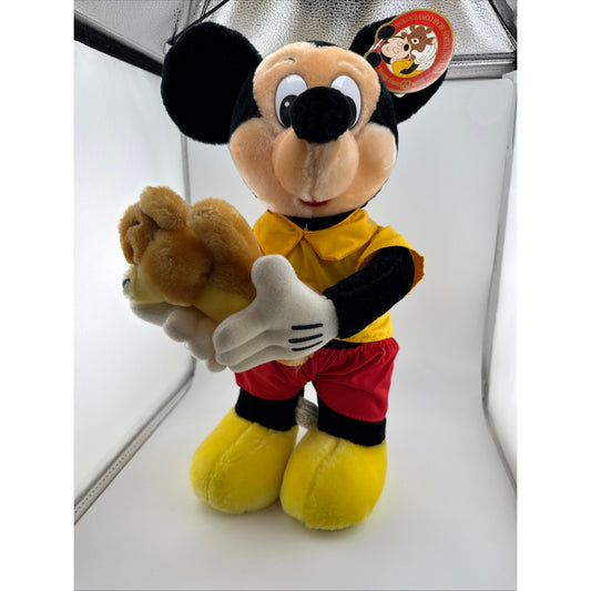 1989 WDW 20" Mickey & Teddy - 2nd Annual Teddy Bear Convention with Tag
